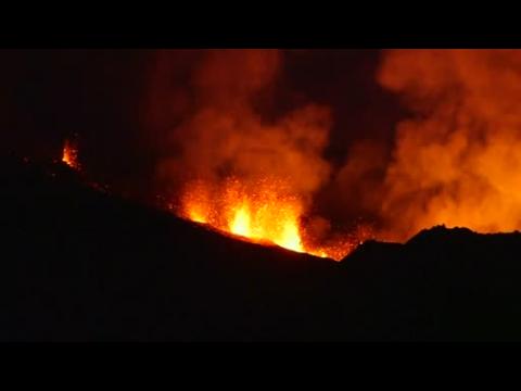 Volcano erupts on French island of Reunion