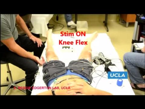 Paralysed man voluntarily moves his legs in exoskeleton