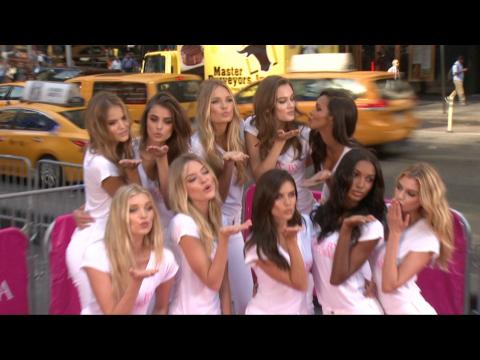 Sexy Victoria's Secret Angels Flood Time Square