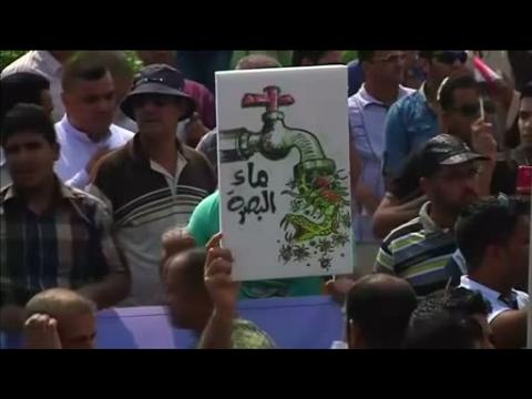 Iraqis protest against power cuts and water shortages in Basra