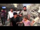 Syrian army jet crashes into marketplace