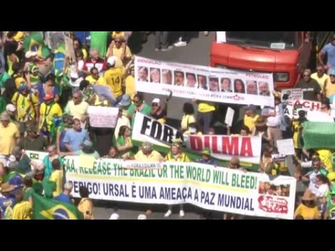 Brazil protests aim to oust embattled President Rousseff