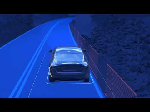 2016 Volvo S90 - Run-off Road Mitigation animation | AutoMotoTV