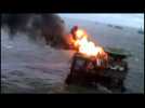 Dozens feared dead in oil rig fire in Caspian Sea