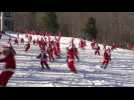 Santas hit the slopes in Maine