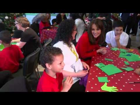 Duchess of Cambridge goes back to school for Christmas party