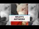 Miley Cyrus shows off her make-up skills