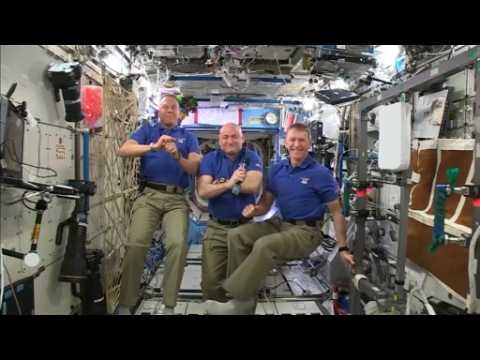 Astronauts send holiday greetings