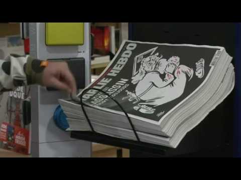 Charlie Hebdo anniversary issue hits shelves in Paris