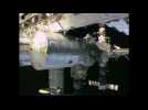 Water in helmet cuts spacewalk short