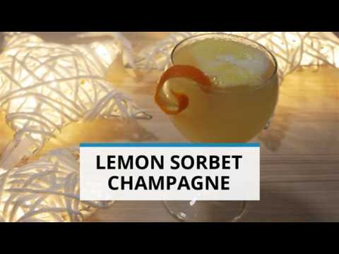 Easy New Year's cocktails: Sorbet Champagne Float