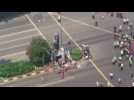 Amateur video shows Jakarta intersection at time of blasts