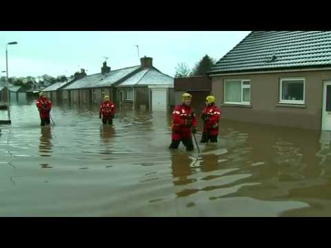 Evacuations ordered after Scottish river bursts it banks