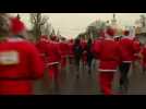Santa charity run in Moscow