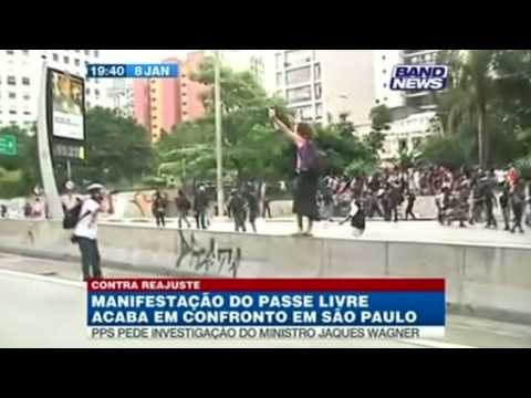 Bus fare protest in Brazil's biggest city turns violent