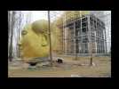 Giant golden statue of China's Mao dismantled