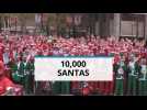10,000 Santas join record-breaking Santa run in Madrid