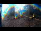 Video showing rainbow effect over old church yard makes waves online
