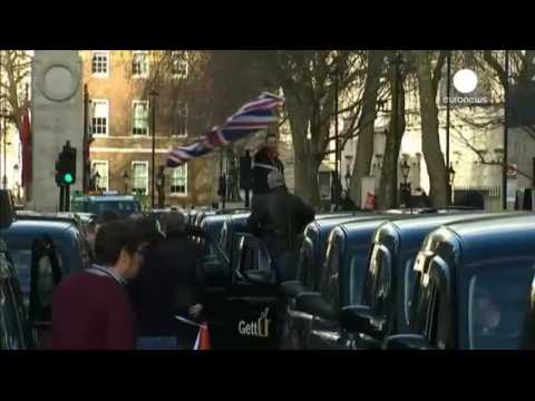 London’s Black Cabs protest against Uber