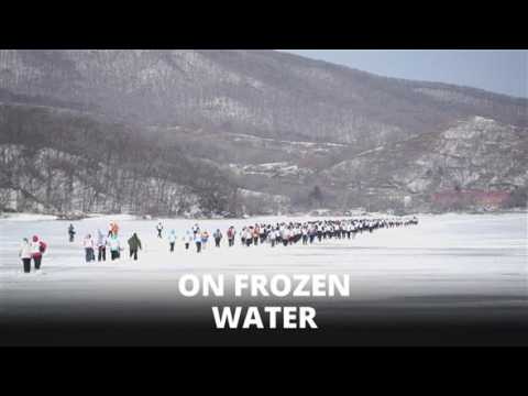 Ice running on the sea of Japan: Coolest run ever?