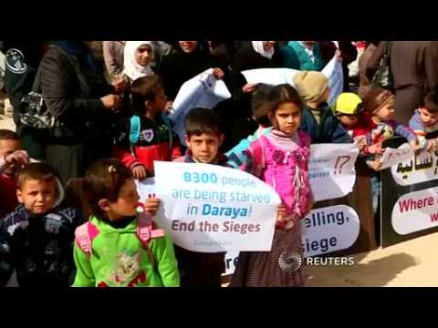 Syrian children call for end to government blockade