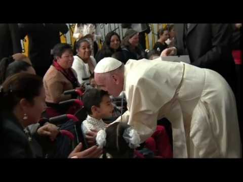 Pope visits children's hospital in Mexico