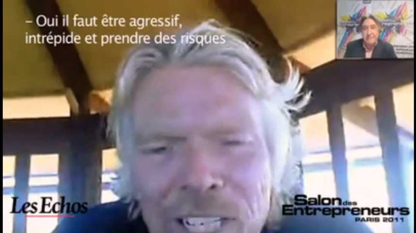Illustration pour la vidéo Interview : Richard Branson, président de Virgin