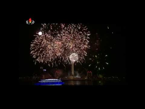 Fireworks light up Pyongyang to celebrate late leader's birthday