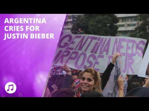 Hundreds of Argentinian Beliebers demand Purpose Tour