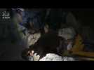 Child rescued from rubble after Syria air strike