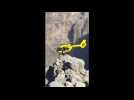 Italian alpine rescuers perform dramatic simulation rescue
