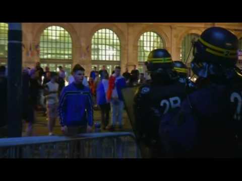 Riot police disperse England fans in Lille