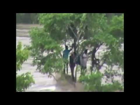 Boys rescued from flooded river in India