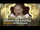Thais celebrate 70 years of king's reign amid worries over his health