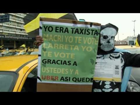 Taxi drivers hope to put the brakes on Uber in Argentina