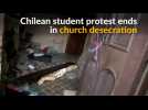 Church desecrated during Chilean student protest