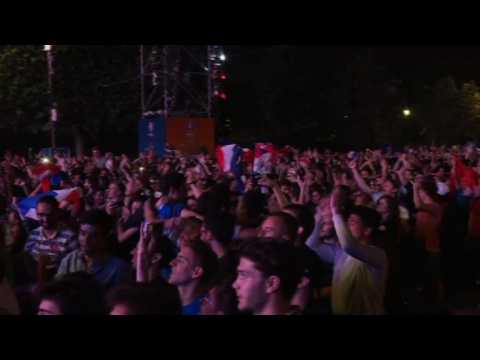 Euro 2016: Paris fan zone zone celebrates France win