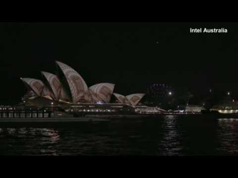 Dancing drones light up Sydney's sky