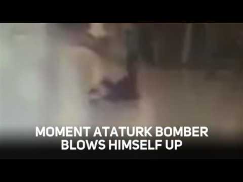 Ataturk attack: The moment bomber blows himself up