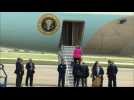 Clinton rides on Air Force One with Obama