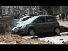 Road collapses near Florence's famed Ponte Vecchio bridge