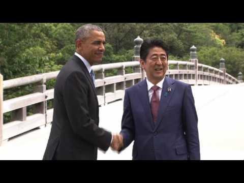 World leaders tour shrine ahead of G7 talks in Japan