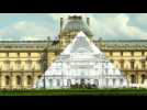 Artist transforms Louvre's pyramid