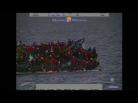 Italian navy releases dramatic video of migrant ship capsizing