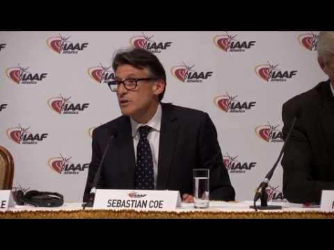 Coe: Athletics-IAAF votes unanimously to keep Russia banned