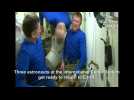 Space capsule undocks as astronauts return to Earth