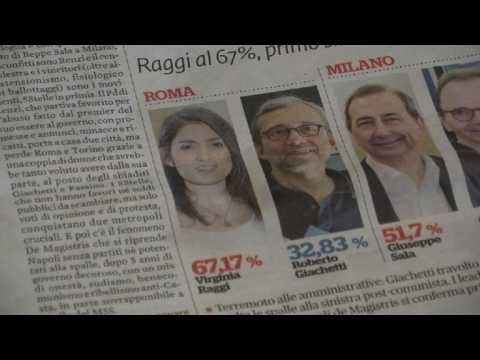 Front pages after Rome's first female mayor elected