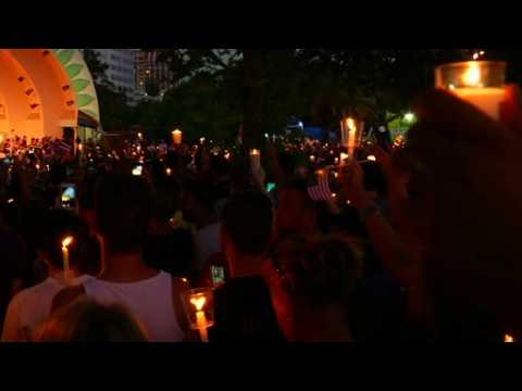Thousands in vigil for Orlando victims