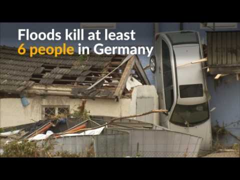 German floods claim at least six lives