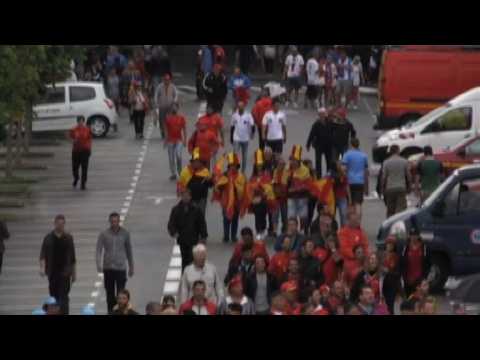 Toulouse: fans arrive for Spain game against Czech Republic